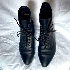 Vintage Leather Maine Woods Granny Lace-Up Ankle Boots size W 9